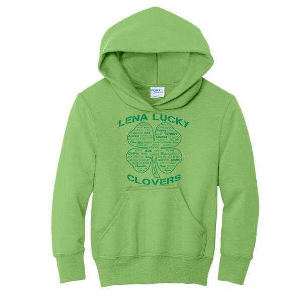 Lena Lucky Clovers 2026 - Youth Core Fleece Pullover Hooded Sweatshirt Thumbnail